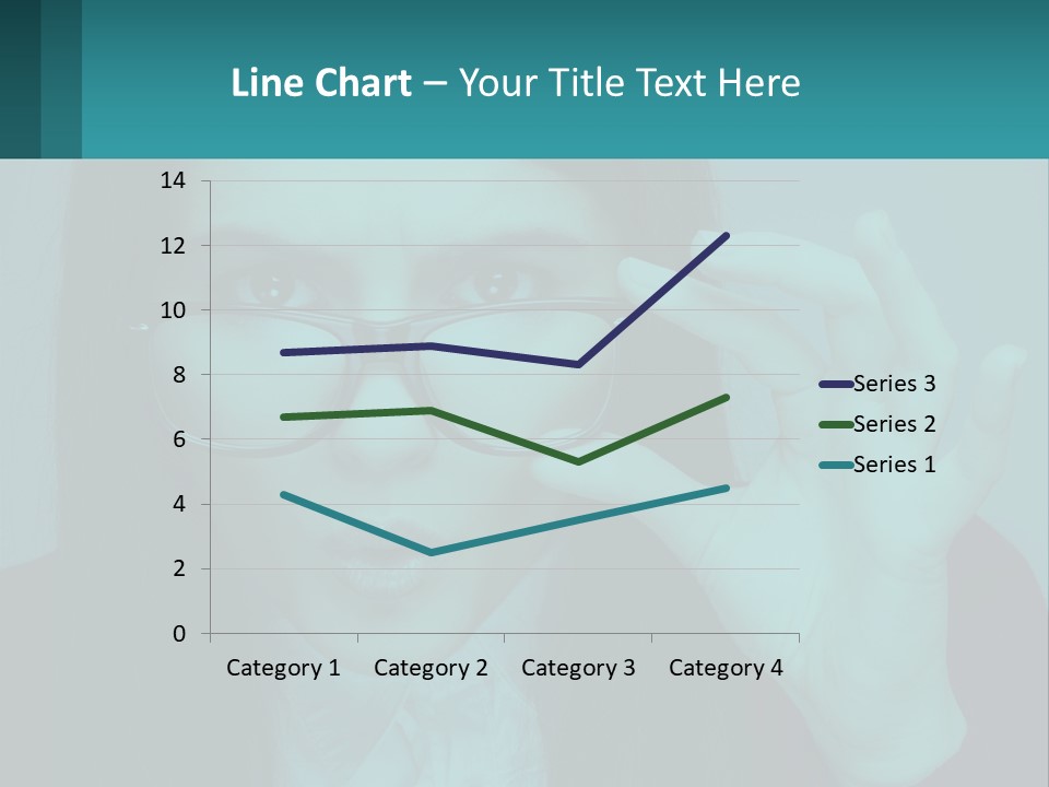 A Woman Holding Up A Pair Of Glasses To Her Face PowerPoint Template