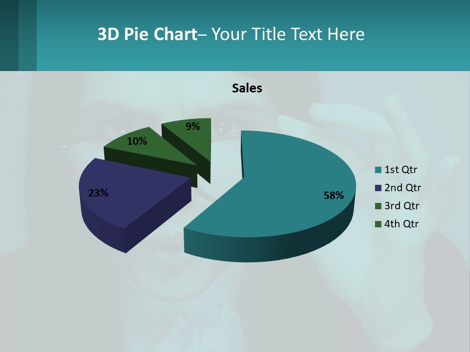 A Woman Holding Up A Pair Of Glasses To Her Face PowerPoint Template
