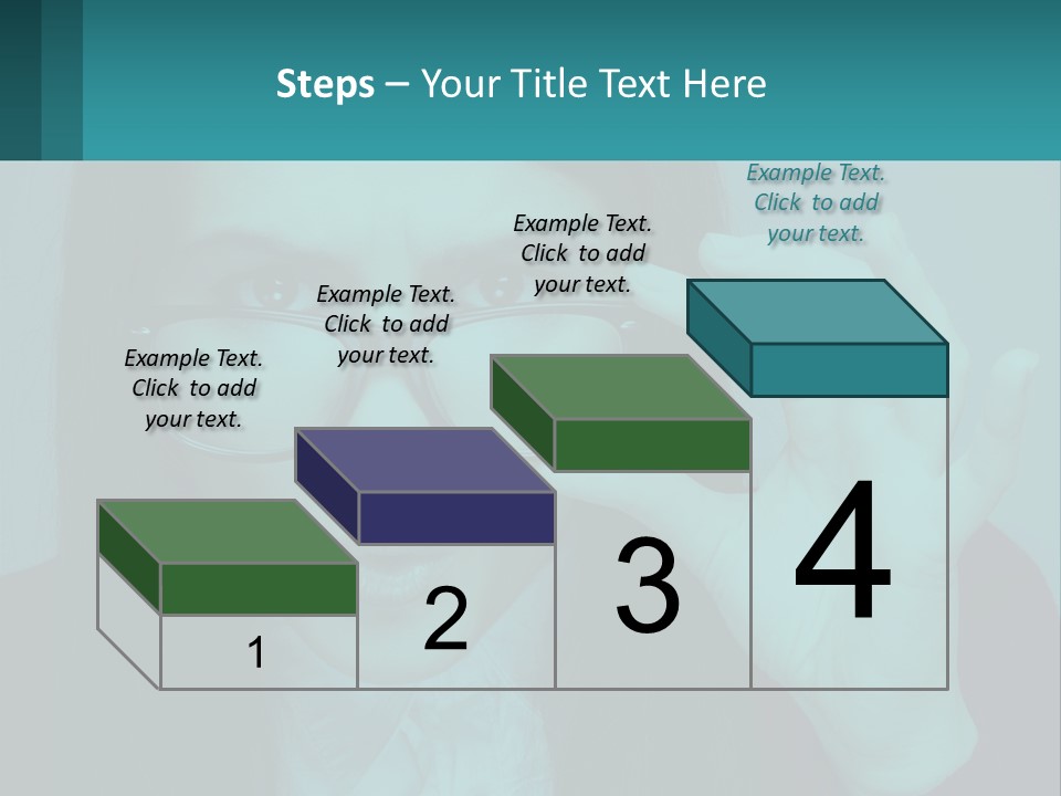 A Woman Holding Up A Pair Of Glasses To Her Face PowerPoint Template