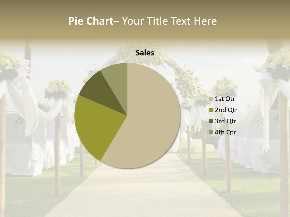 A Wedding Ceremony With White And Yellow Flowers PowerPoint Template