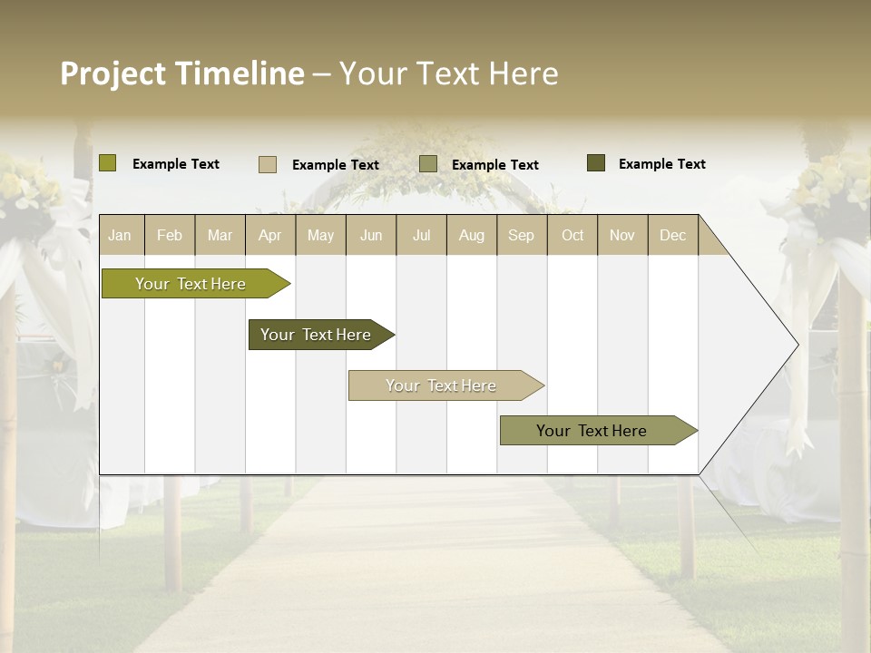 A Wedding Ceremony With White And Yellow Flowers PowerPoint Template