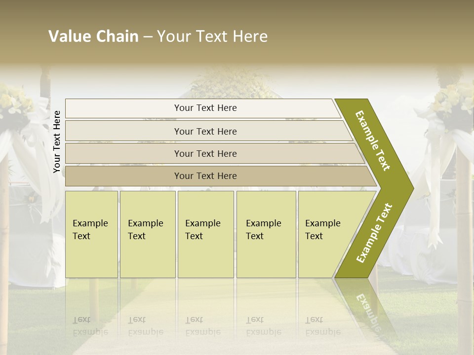 A Wedding Ceremony With White And Yellow Flowers PowerPoint Template