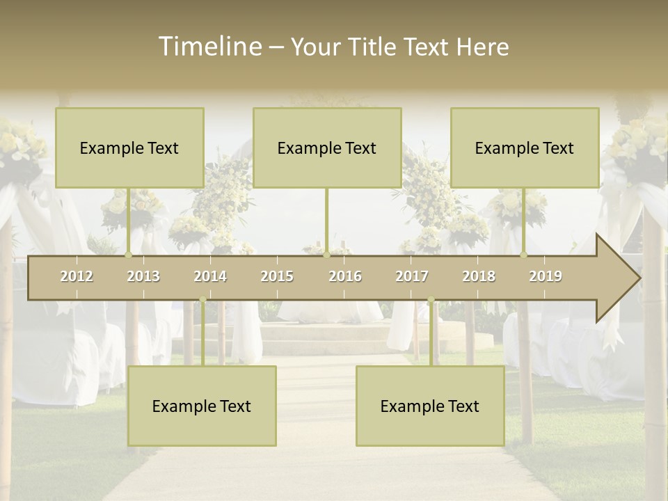 A Wedding Ceremony With White And Yellow Flowers PowerPoint Template