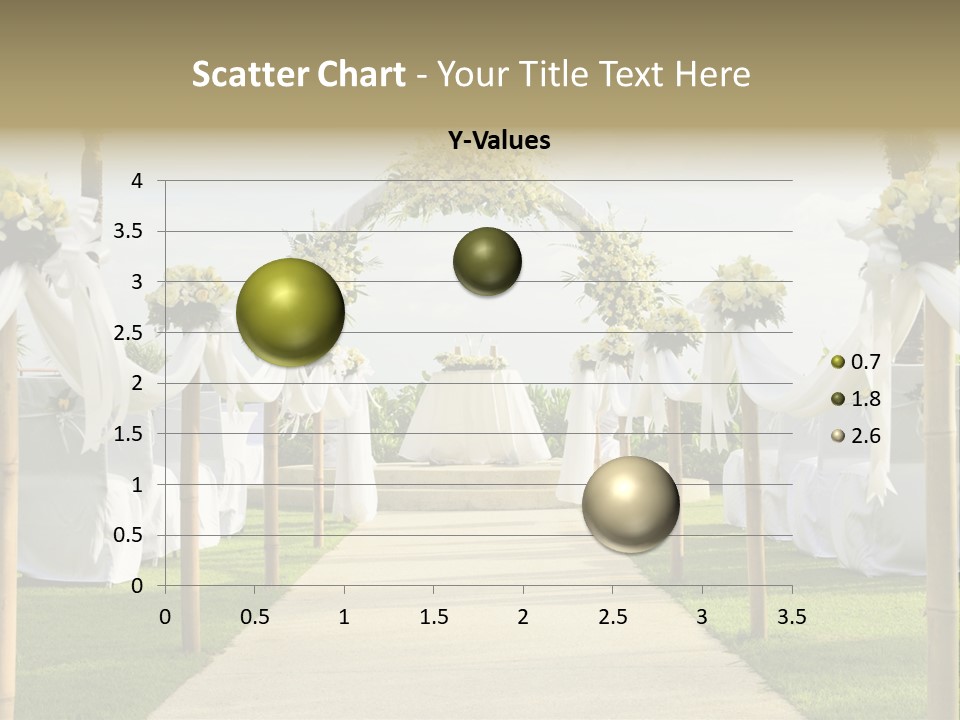 A Wedding Ceremony With White And Yellow Flowers PowerPoint Template