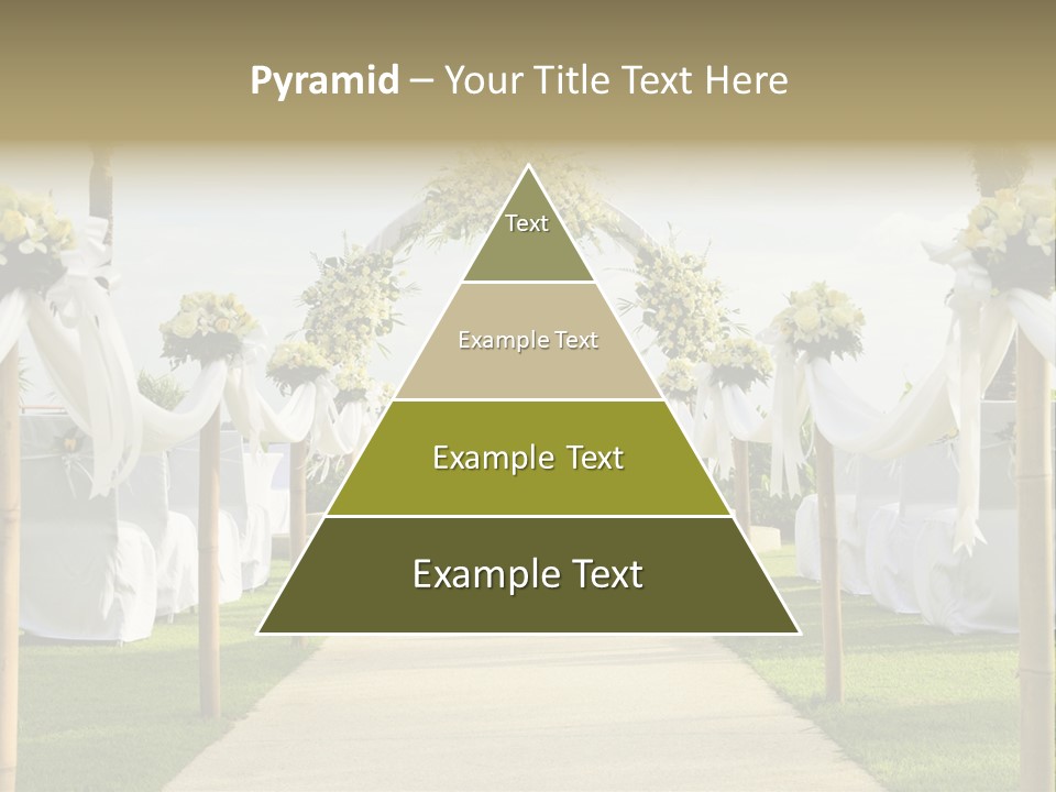 A Wedding Ceremony With White And Yellow Flowers PowerPoint Template