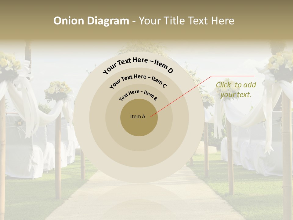 A Wedding Ceremony With White And Yellow Flowers PowerPoint Template