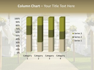 A Wedding Ceremony With White And Yellow Flowers PowerPoint Template