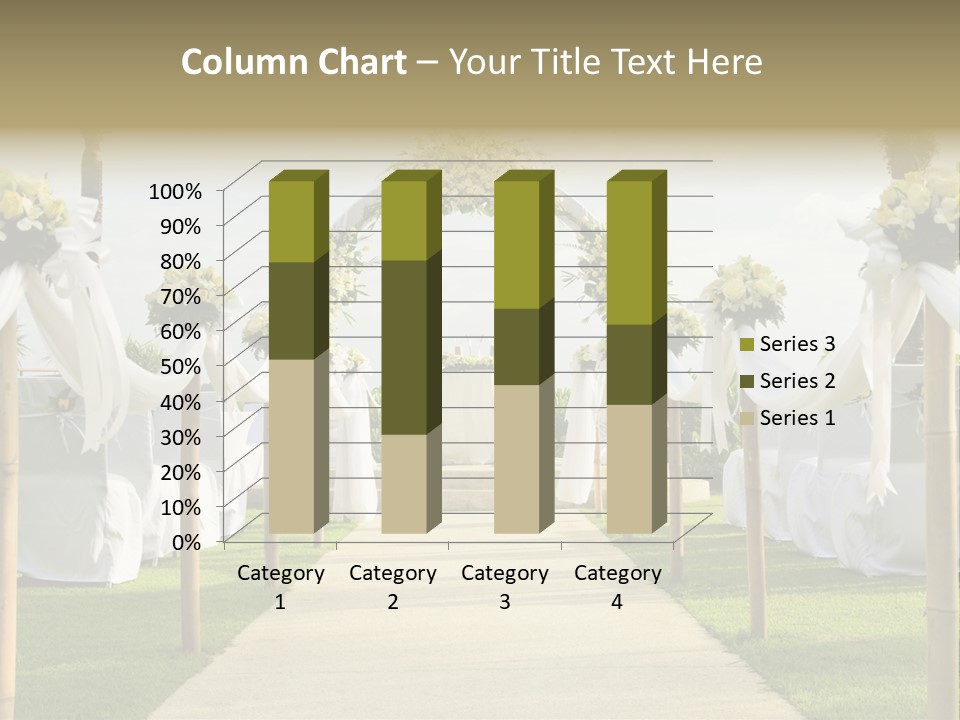 A Wedding Ceremony With White And Yellow Flowers PowerPoint Template