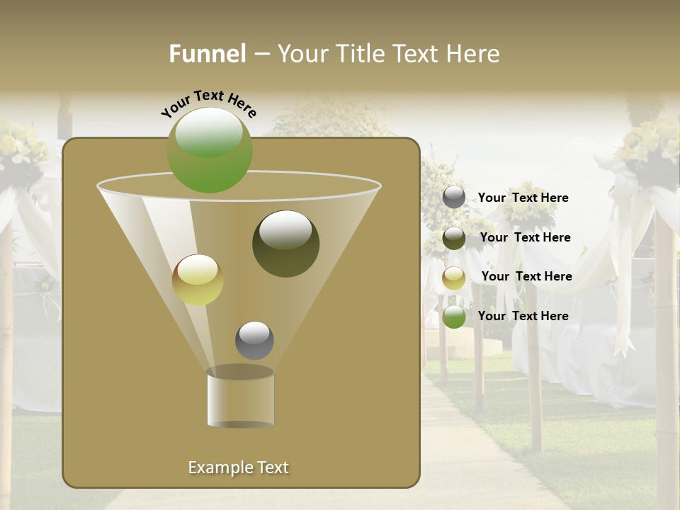 A Wedding Ceremony With White And Yellow Flowers PowerPoint Template