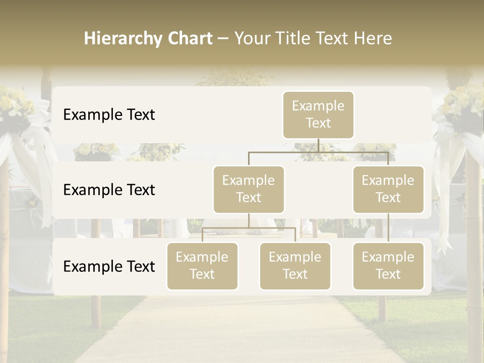 A Wedding Ceremony With White And Yellow Flowers PowerPoint Template