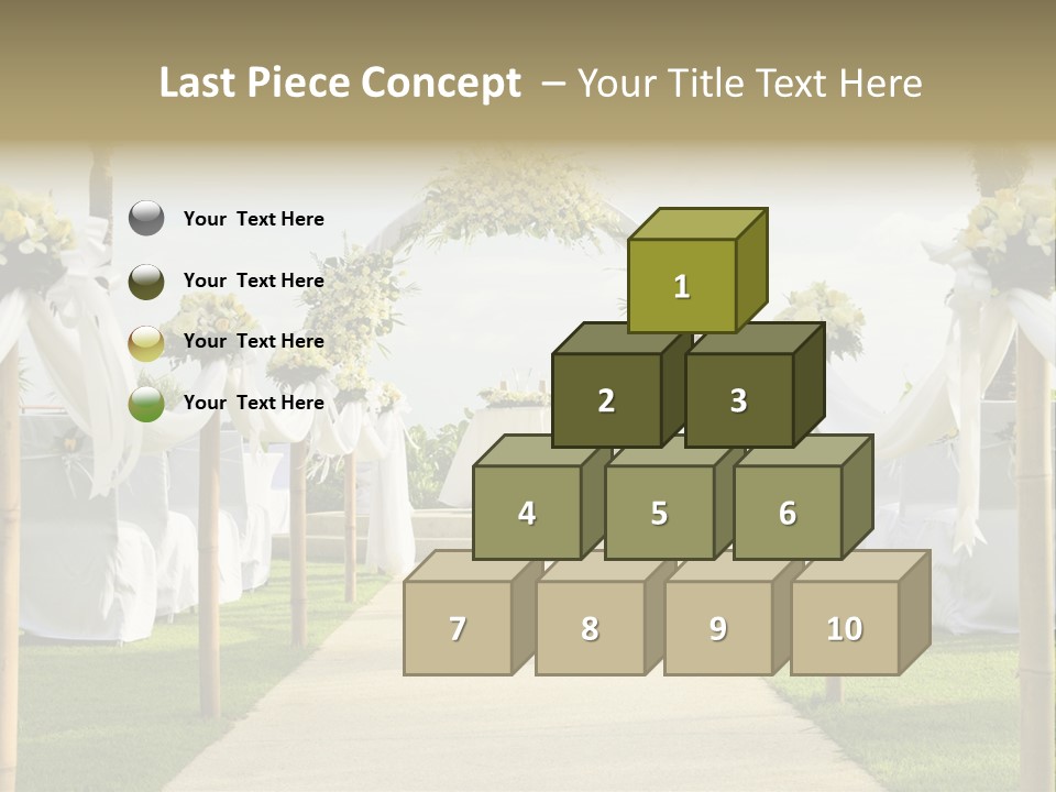 A Wedding Ceremony With White And Yellow Flowers PowerPoint Template