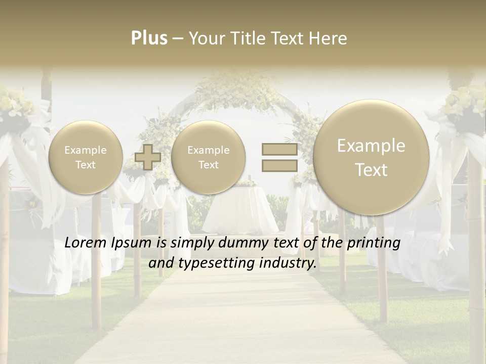 A Wedding Ceremony With White And Yellow Flowers PowerPoint Template