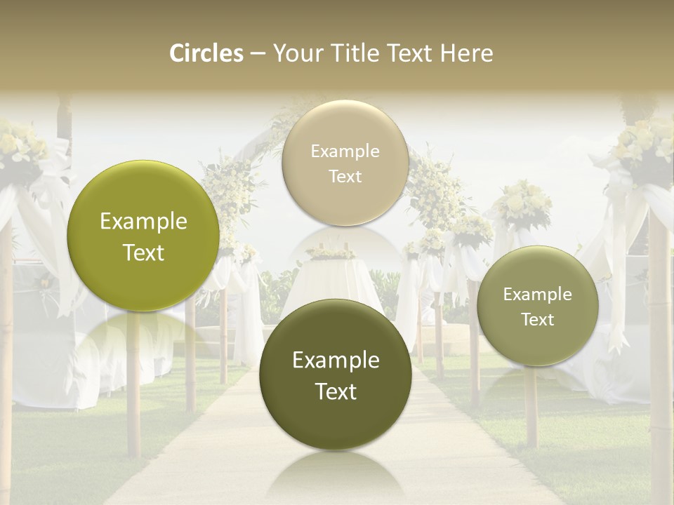 A Wedding Ceremony With White And Yellow Flowers PowerPoint Template