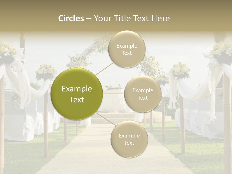 A Wedding Ceremony With White And Yellow Flowers PowerPoint Template