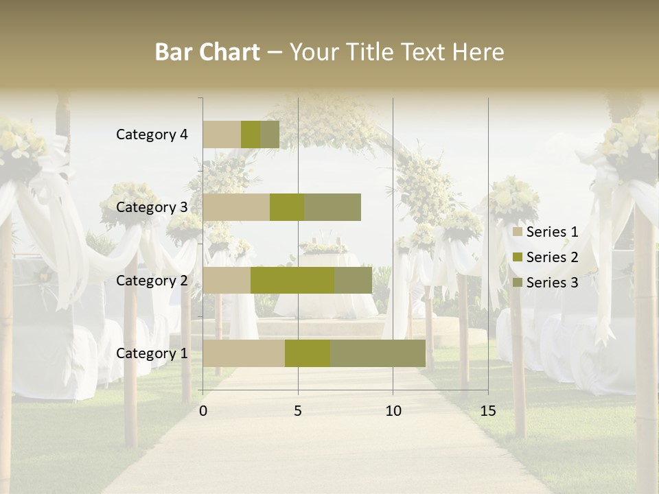 A Wedding Ceremony With White And Yellow Flowers PowerPoint Template