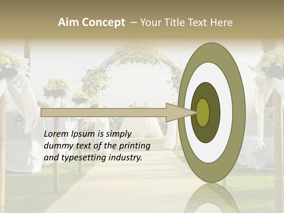 A Wedding Ceremony With White And Yellow Flowers PowerPoint Template