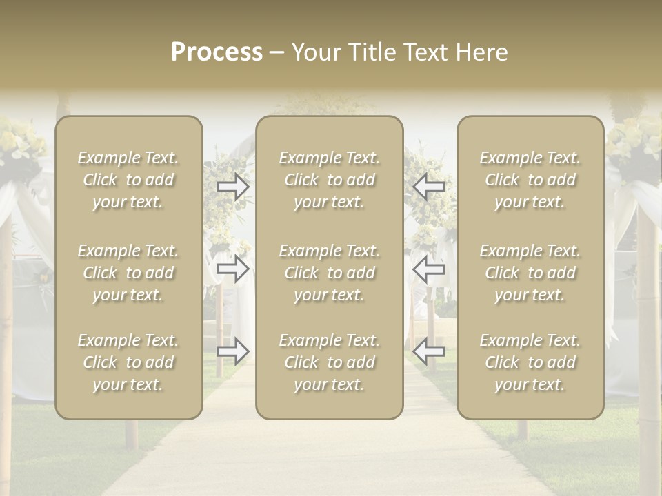 A Wedding Ceremony With White And Yellow Flowers PowerPoint Template