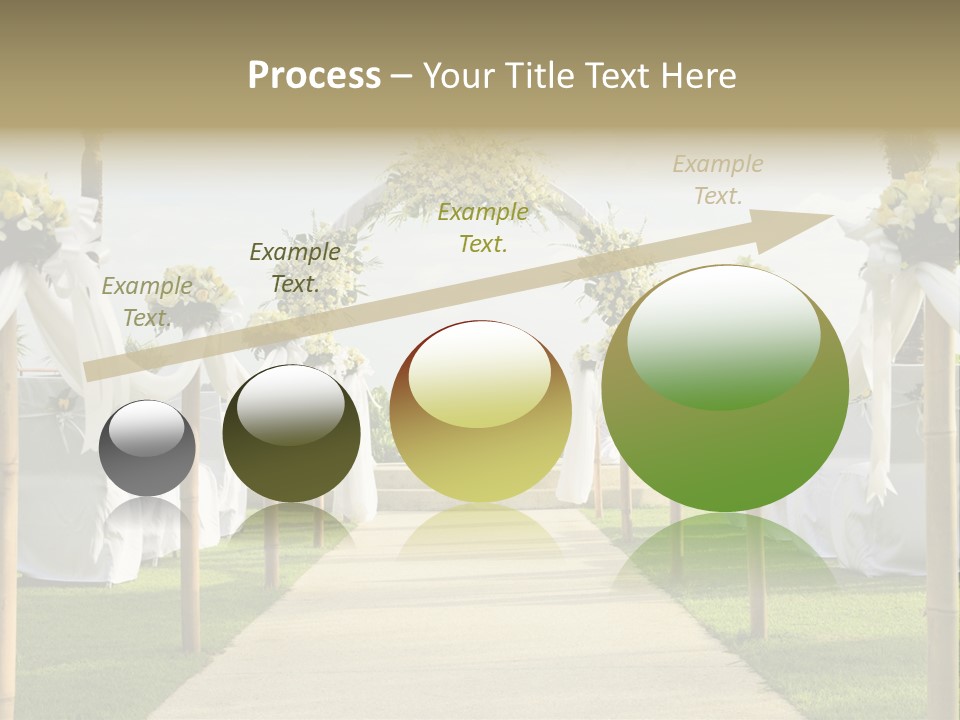 A Wedding Ceremony With White And Yellow Flowers PowerPoint Template