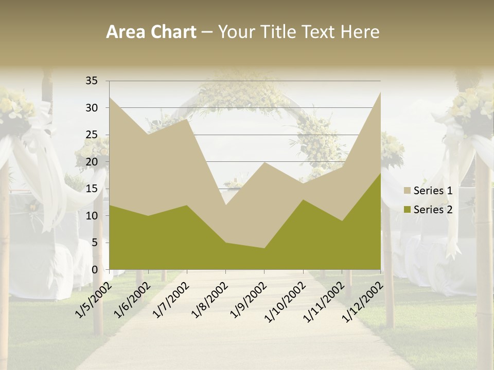 A Wedding Ceremony With White And Yellow Flowers PowerPoint Template
