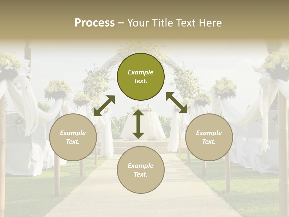 A Wedding Ceremony With White And Yellow Flowers PowerPoint Template