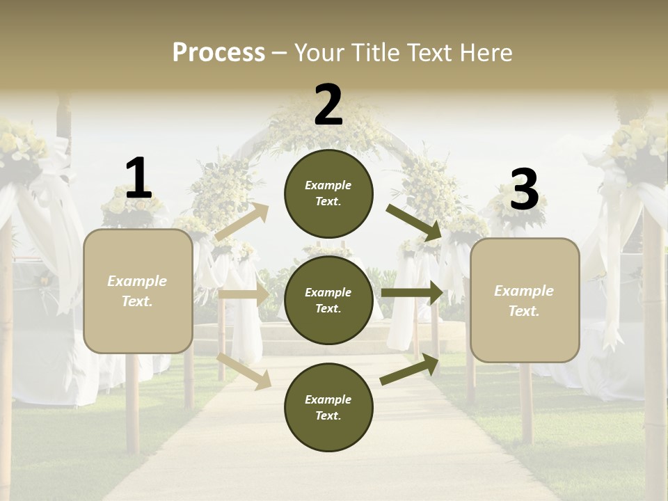 A Wedding Ceremony With White And Yellow Flowers PowerPoint Template