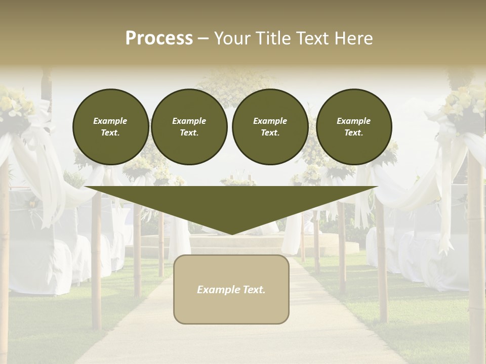 A Wedding Ceremony With White And Yellow Flowers PowerPoint Template