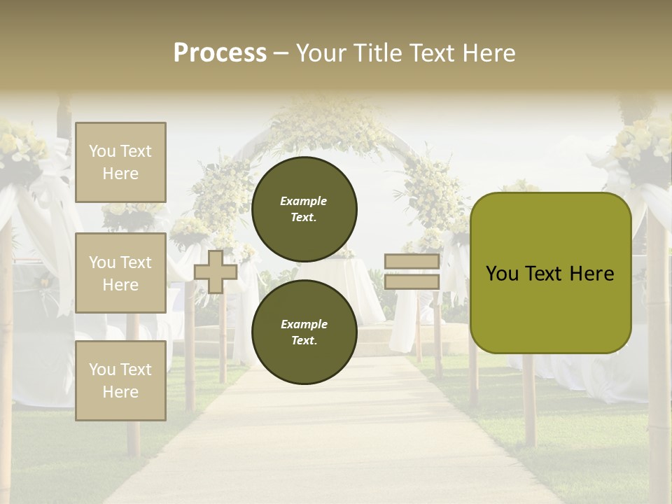 A Wedding Ceremony With White And Yellow Flowers PowerPoint Template