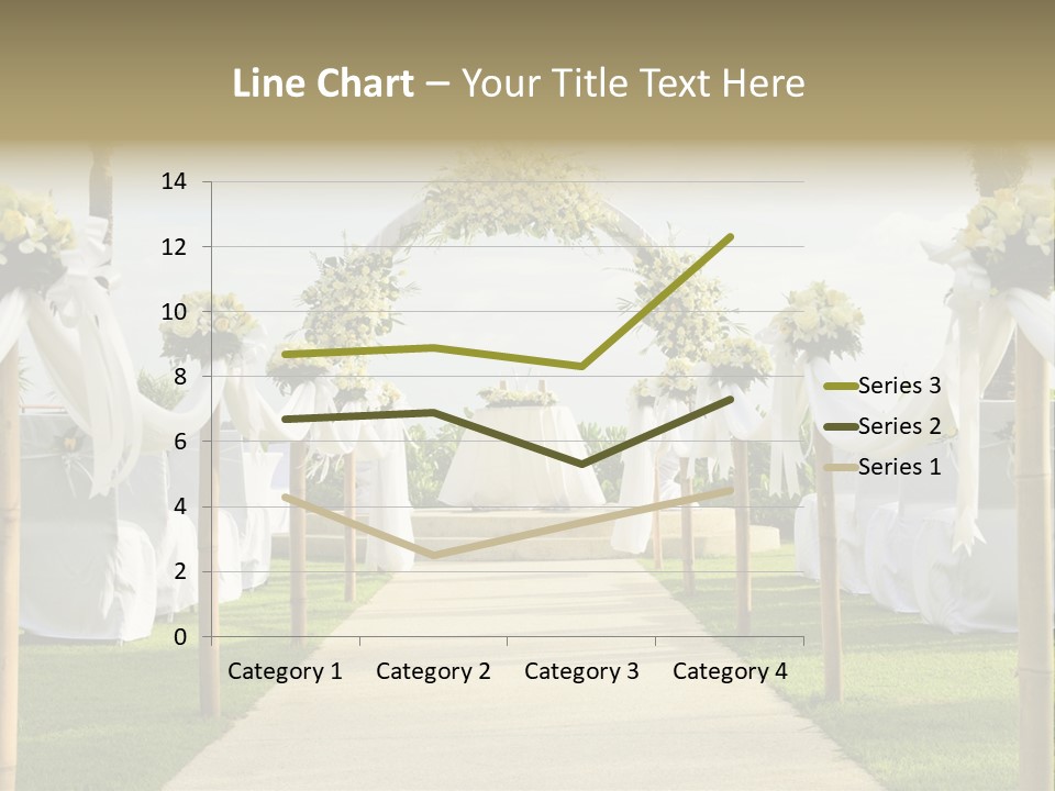 A Wedding Ceremony With White And Yellow Flowers PowerPoint Template