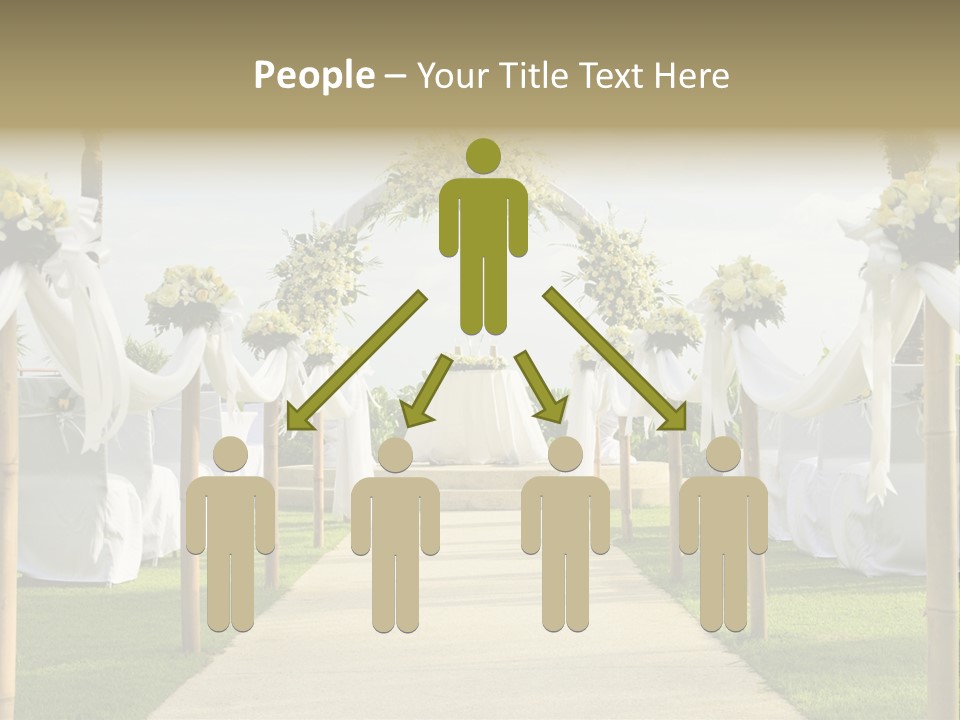 A Wedding Ceremony With White And Yellow Flowers PowerPoint Template