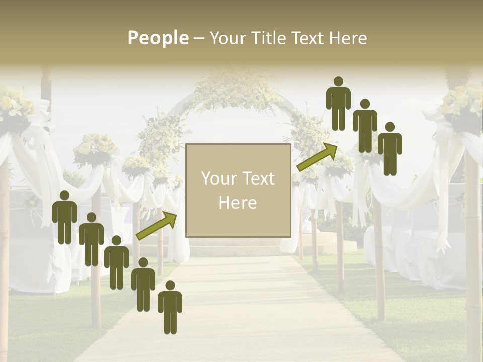 A Wedding Ceremony With White And Yellow Flowers PowerPoint Template