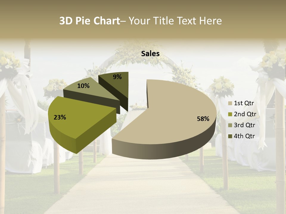 A Wedding Ceremony With White And Yellow Flowers PowerPoint Template