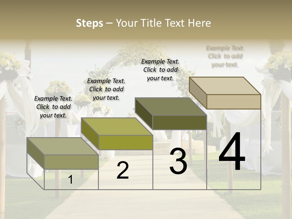 A Wedding Ceremony With White And Yellow Flowers PowerPoint Template