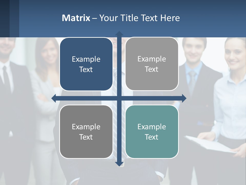 A Group Of Business People Standing Next To Each Other PowerPoint Template