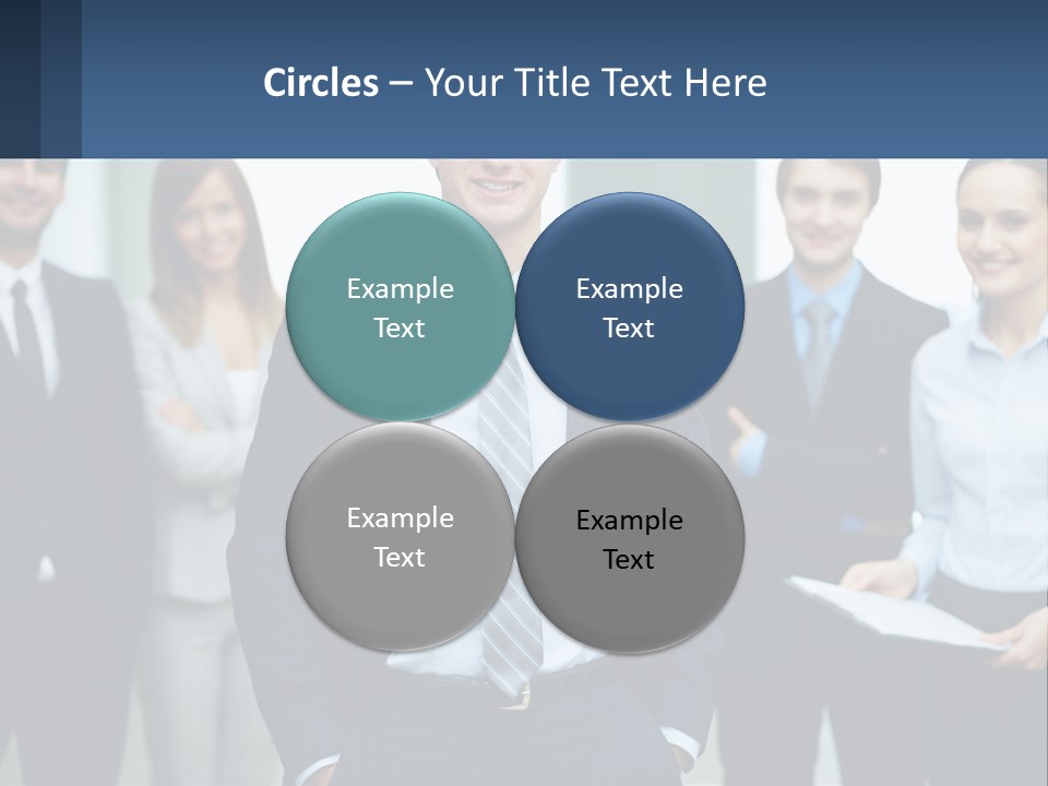 A Group Of Business People Standing Next To Each Other PowerPoint Template