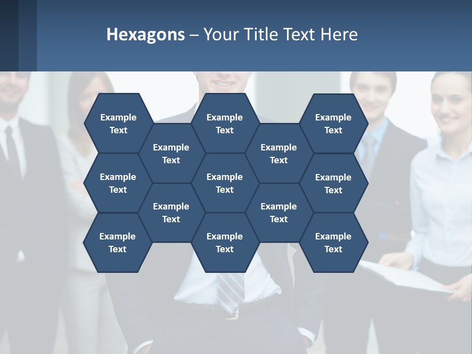 A Group Of Business People Standing Next To Each Other PowerPoint Template