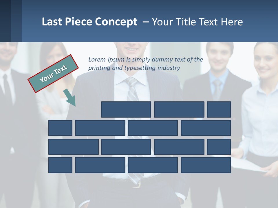 A Group Of Business People Standing Next To Each Other PowerPoint Template
