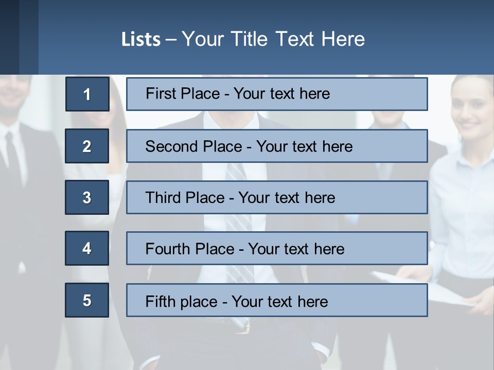 A Group Of Business People Standing Next To Each Other PowerPoint Template