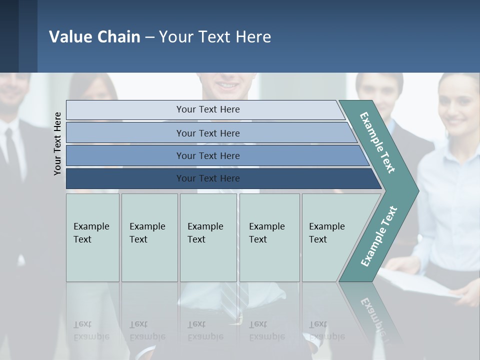 A Group Of Business People Standing Next To Each Other PowerPoint Template