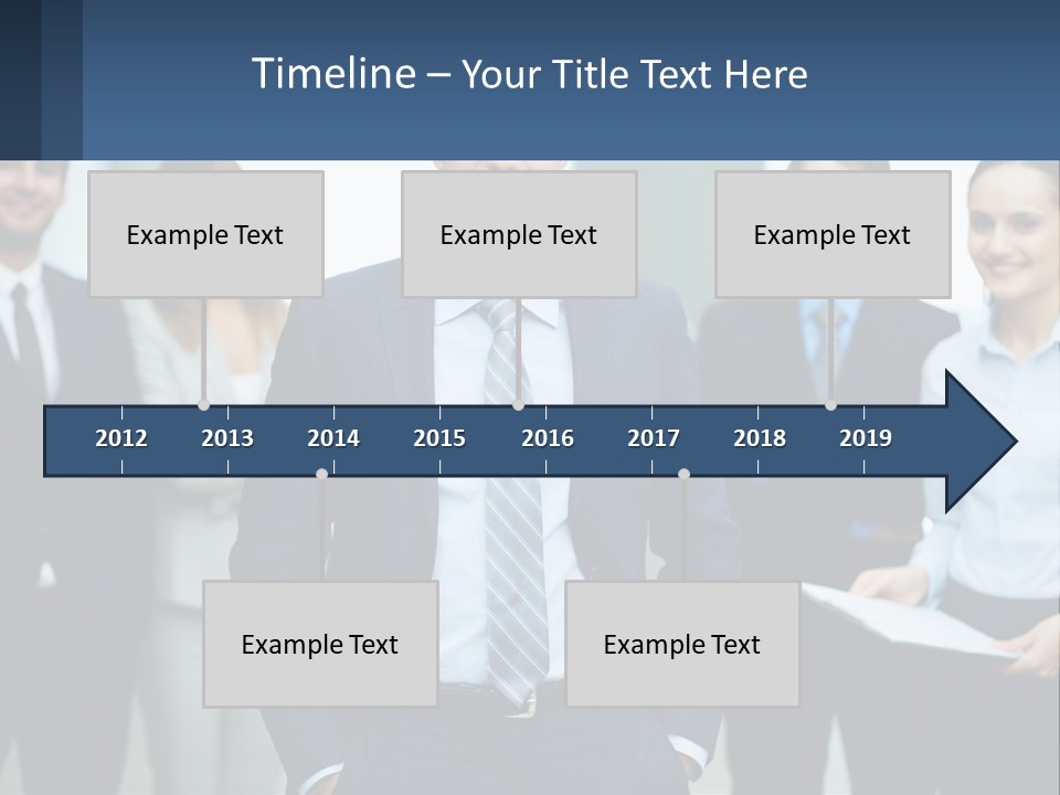 A Group Of Business People Standing Next To Each Other PowerPoint Template