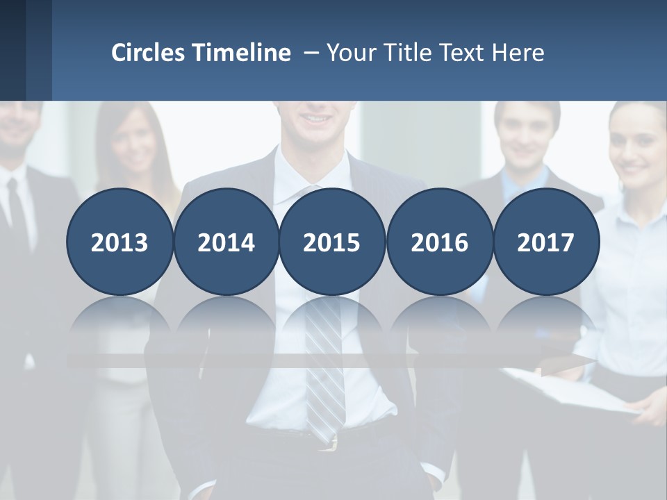 A Group Of Business People Standing Next To Each Other PowerPoint Template