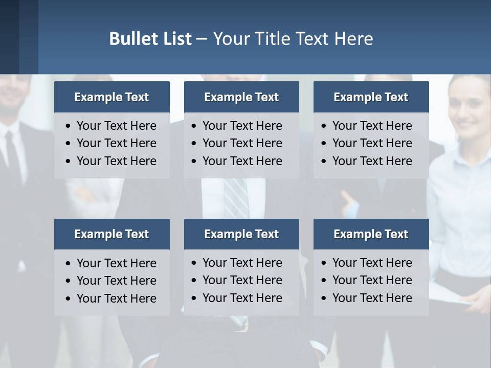 A Group Of Business People Standing Next To Each Other PowerPoint Template