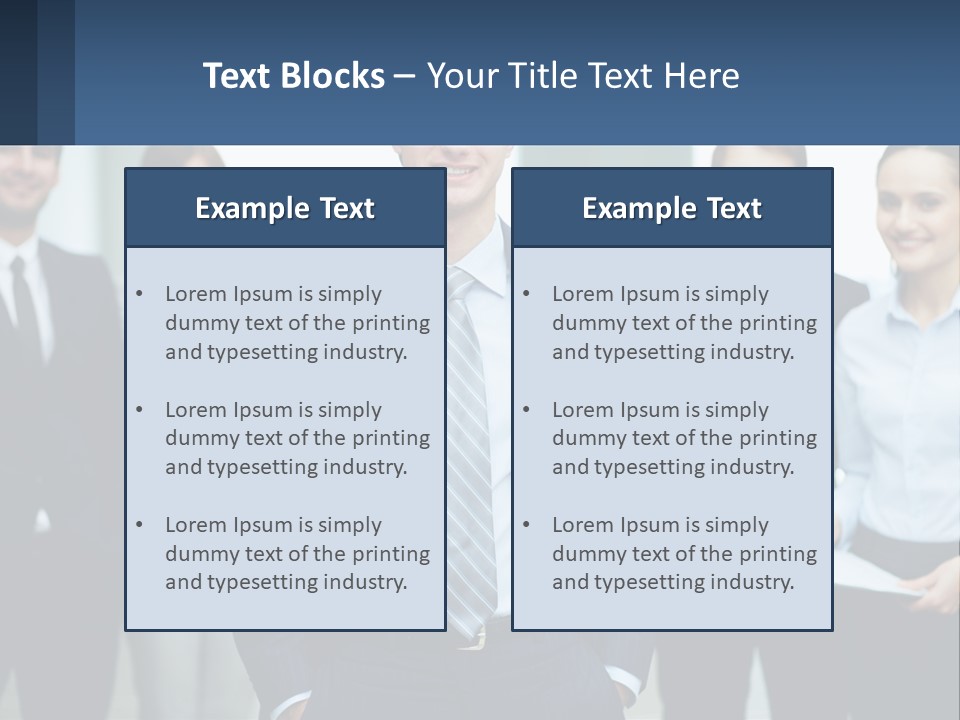 A Group Of Business People Standing Next To Each Other PowerPoint Template