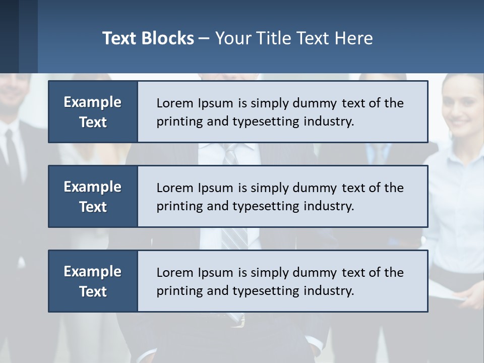 A Group Of Business People Standing Next To Each Other PowerPoint Template