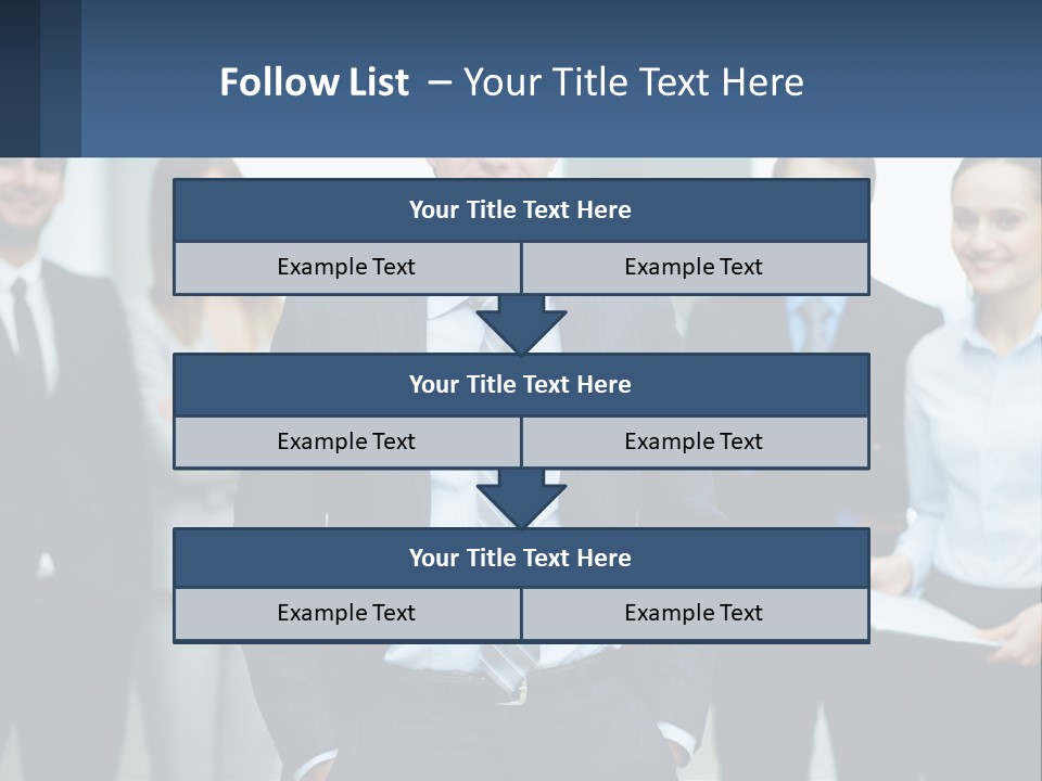 A Group Of Business People Standing Next To Each Other PowerPoint Template