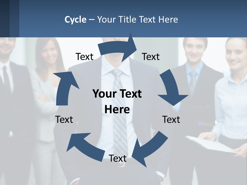 A Group Of Business People Standing Next To Each Other PowerPoint Template