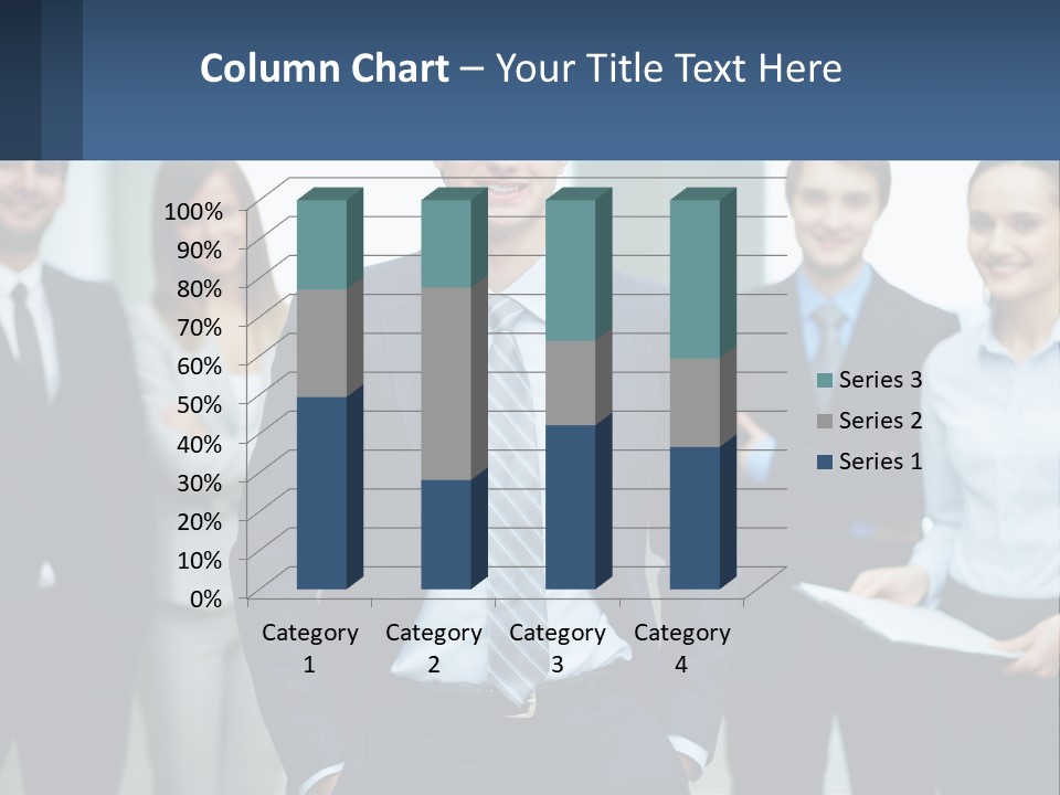 A Group Of Business People Standing Next To Each Other PowerPoint Template