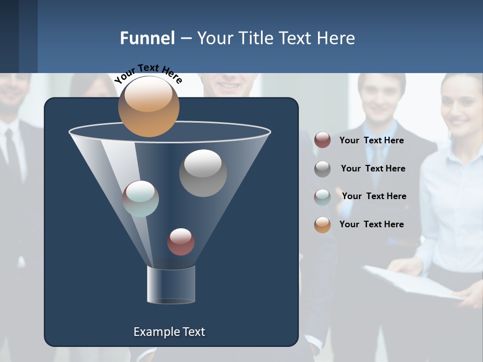 A Group Of Business People Standing Next To Each Other PowerPoint Template