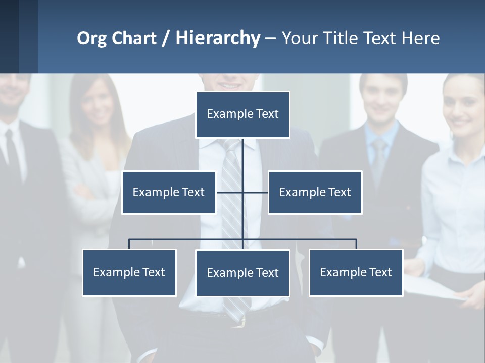 A Group Of Business People Standing Next To Each Other PowerPoint Template