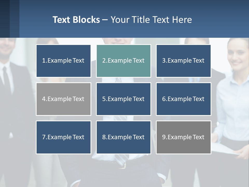 A Group Of Business People Standing Next To Each Other PowerPoint Template