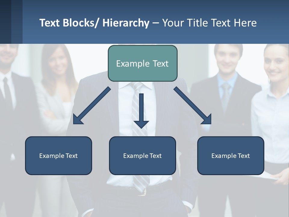 A Group Of Business People Standing Next To Each Other PowerPoint Template